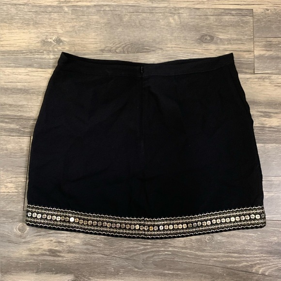 Madewell Sequin Embellished Boho Mini Skirt Lined With Pockets Size 0 - Picture 5 of 6